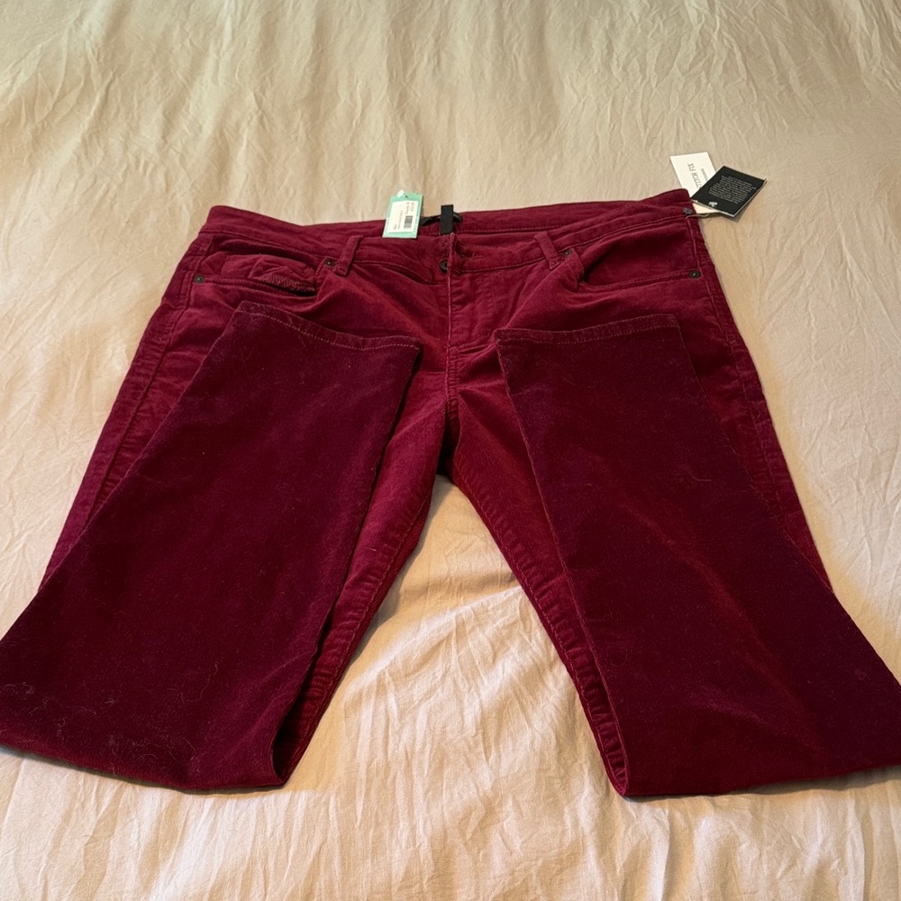 Edyson Burgundy Corduroy Skinny Jeans (R)